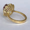 Bague 52 Bague cocktail entourage en or jaune 18 ct avec grenat et diamants 58 Facettes ring