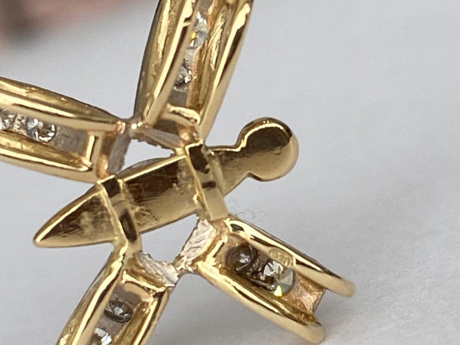 Pendentif Pendentif papillon en or blanc/jaune 18 kt et diamants 58 Facettes pendant