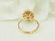 Bague 50.5 Bague entourage en or jaune 18 kt saphir Ceylan 1 ct et diamants 58 Facettes 33720