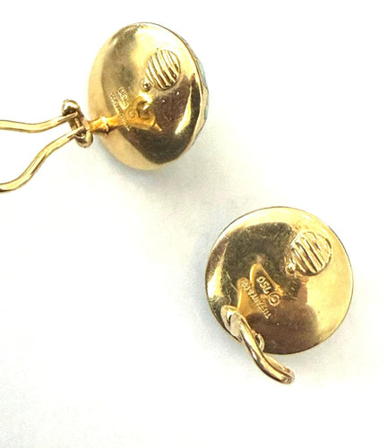 Boucles d'oreilles Tiffany - Boucles d’oreilles vintage en or jaune 18 ct à mosaïque 58 Facettes OR MOSAICO
