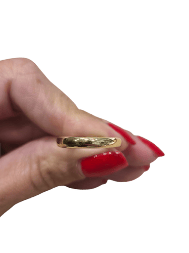 Bague 50 Alliance - Bague demi-jonc bombée en or jaune 18k 58 Facettes STBO95