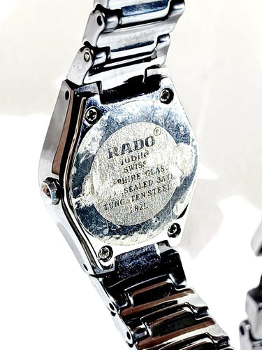 Montre Rado Jubilé - Montre à quartz femme en acier et tungstène avec diamants 58 Facettes ID 1750586