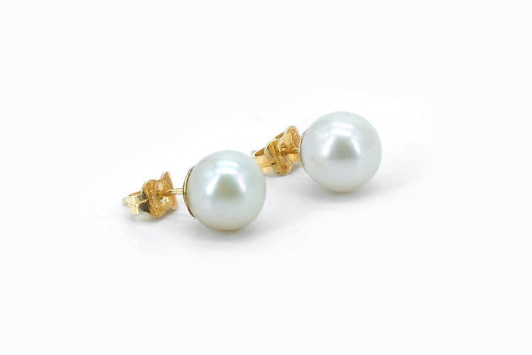 Boucles d'oreilles Puces d'oreilles - Perles de culture en or jaune 18 carats 58 Facettes Puces d'oreilles 149/ 4