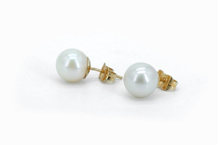 Boucles d'oreilles Puces d'oreilles - Perles de culture en or jaune 18 carats 58 Facettes Puces d'oreilles 149/ 4