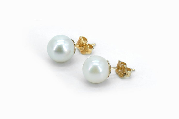 Boucles d'oreilles Puces d'oreilles - Perles de culture en or jaune 18 carats 58 Facettes Puces d'oreilles 149/ 4