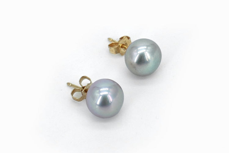 Boucles d'oreilles Puces d'oreilles - Perles d'eau douce en or jaune 18 carats 58 Facettes Puces d'oreilles 149/5