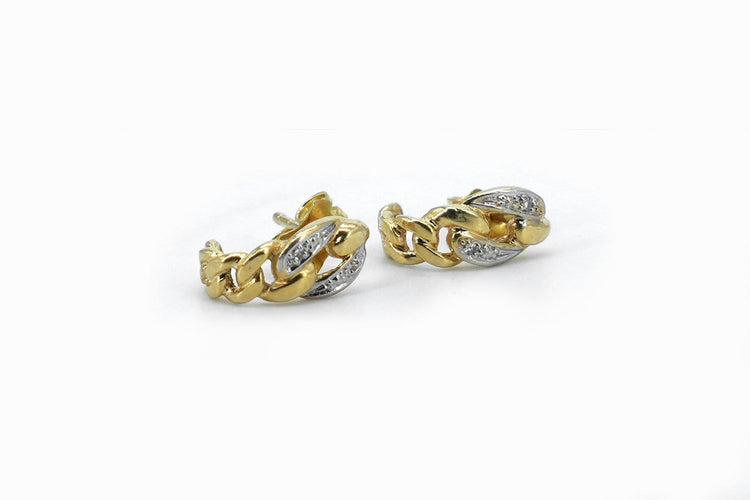 Boucles d'oreilles Mini créoles - Boucles d’oreilles en or jaune 18 carats et diamants 58 Facettes Mini Créoles 149/8