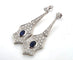 Boucles d'oreilles Boucles d'oreilles - Or blanc 18 ct, saphirs et diamants 58 Facettes 102/26 A