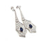 Boucles d'oreilles Boucles d'oreilles - Or blanc 18 ct, saphirs et diamants 58 Facettes 102/26 A