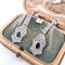 Boucles d'oreilles Boucles d'oreilles - Or blanc 18 ct, saphirs et diamants 58 Facettes 102/26 A