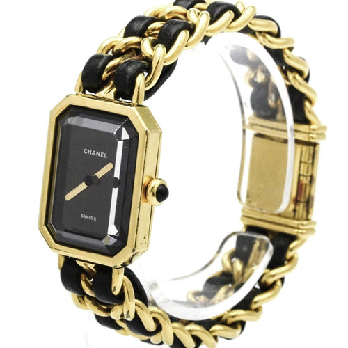 Montre Chanel - Montre Première Rock quartz en métal plaqué or et cuir 58 Facettes cgnmkj836t