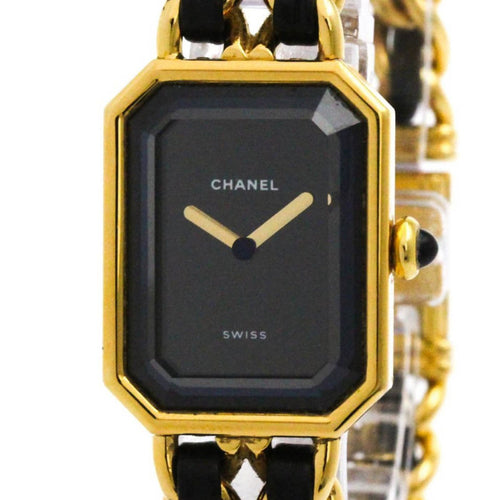 Montre Chanel Première Rock - Montre quartz en métal plaqué et cuir 58 Facettes s4g4avzpbs