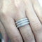 Bague 55 Bague fascione en or blanc et jaune avec diamants 58 Facettes 1405 E OC
