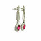 Boucles d'oreilles Boucles d’oreilles - Rubellites roses et diamants en platine 58 Facettes 50456