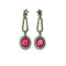 Boucles d'oreilles Boucles d’oreilles - Rubellites roses et diamants en platine 58 Facettes 50456