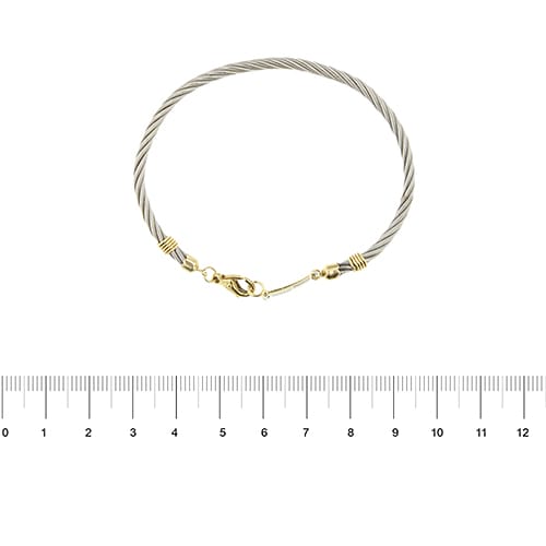 Bracelet Bracelet avec pavillon nautique en acier et or jaune 18 ct 58 Facettes 39307