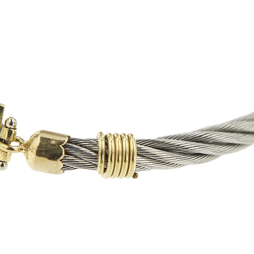 Bracelet Bracelet avec pavillon nautique en acier et or jaune 18 ct 58 Facettes 39307