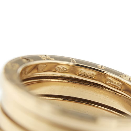 Bague 55 Bulgari B.zero1 - Bague alliance à deux bandes en or rose 58 Facettes 37194