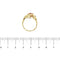 Bague Bague - Corail cabochon et rubis en or jaune 18 ct 58 Facettes 39754
