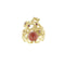 Bague Bague - Corail cabochon et rubis en or jaune 18 ct 58 Facettes 39754