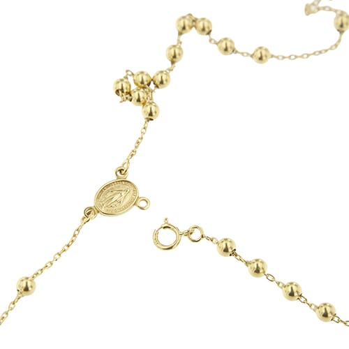 Collier Collier chapelet - Collier en or jaune 18 ct avec médaille et croix 58 Facettes 36947