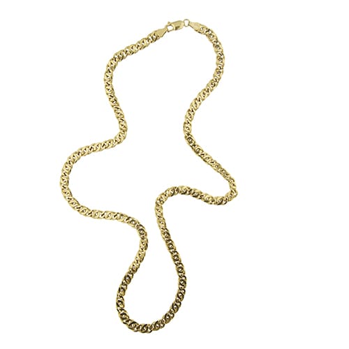 Collier Collier homme - Maille œil de tigre en or jaune 18 ct 58 Facettes 39362