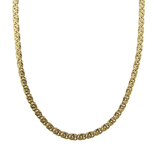 Collier Collier homme - Maille œil de tigre en or jaune 18 ct 58 Facettes 39362