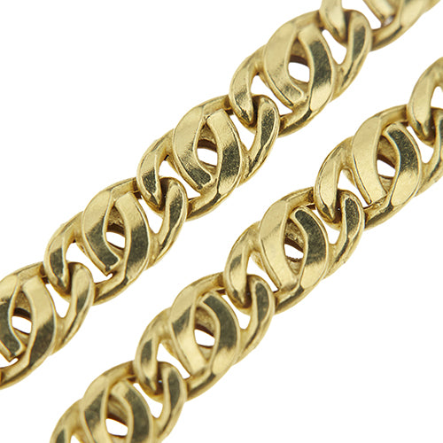 Collier Collier homme - Maille œil de tigre en or jaune 18 ct 58 Facettes 39362