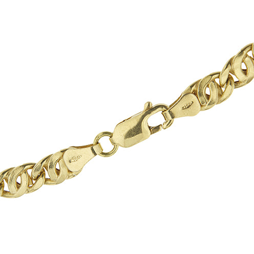 Collier Collier homme - Maille œil de tigre en or jaune 18 ct 58 Facettes 39362