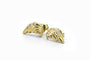 Boucles d'oreilles Puces d'oreilles Ailes en or jaune 18 carats et diamants 58 Facettes Puces d'oreilles 149/9