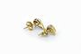 Boucles d'oreilles Puces d'oreilles Ailes en or jaune 18 carats et diamants 58 Facettes Puces d'oreilles 149/9