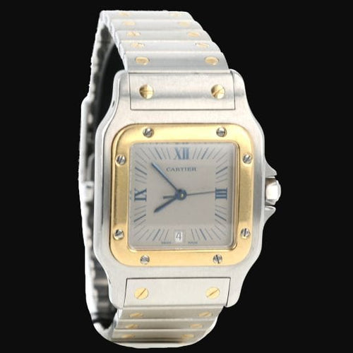 Montre Cartier - Montre Santos de Cartier Galbée en or jaune et acier 58 Facettes MT46227