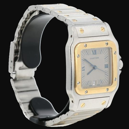 Montre Cartier - Montre Santos de Cartier Galbée en or jaune et acier 58 Facettes MT46227