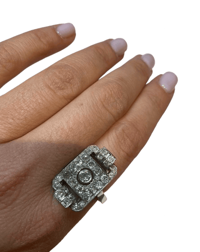 Bague 62 Bague Art déco en or jaune 18K et diamants, taille 62 58 Facettes BO/260150