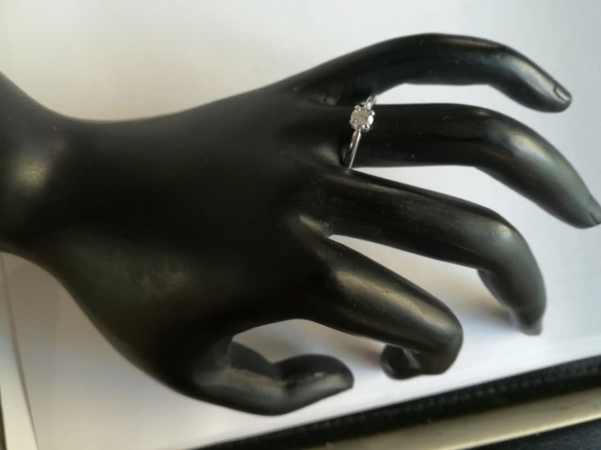 Bague 54 Guy Baruch - Bague solitaire en or blanc 750 sertie d’un diamant 58 Facettes 010