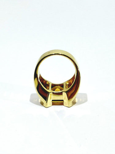 Bague 54 Bague en or jaune 18 carats à citrines et diamants 58 Facettes id: 1751039