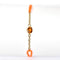 Bracelet Bracelet Solo - Bracelet en or jaune 18k avec grenat mandarin 58 Facettes bracelet-solo-orange