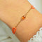 Bracelet Bracelet Solo - Bracelet en or jaune 18k avec grenat mandarin 58 Facettes bracelet-solo-orange