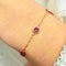 Bracelet Bracelet Solo rouge en or jaune 18k et grenat rhodolite 58 Facettes Barecelet-solo-rouge