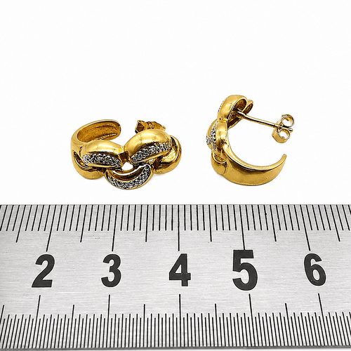 Boucles d'oreilles Boucles d'oreilles en or jaune 18 carats et diamants 58 Facettes Boucles d'oreilles or jaune & diamants