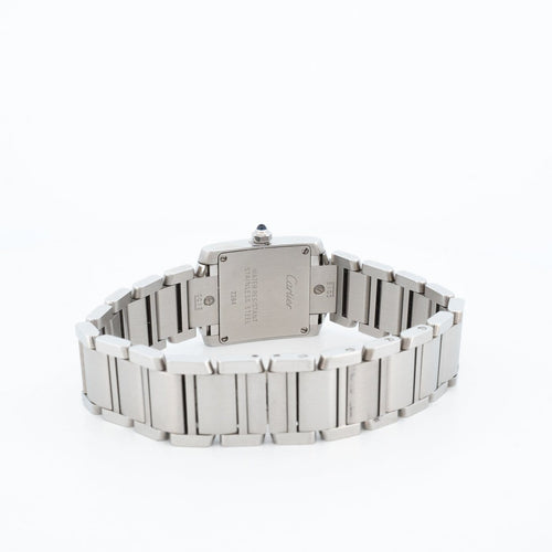 Montre Cartier Tank Française - Montre quartz en acier, cadran romain ivoire 58 Facettes 518