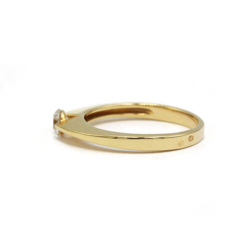 Bague 54 Solitaire - Bague en or jaune 750‰ et diamant 0,27 ct 58 Facettes 260120R