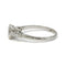 Bague 55 Solitaire accompagné - Bague en platine 950 et diamants 58 Facettes 260073R