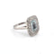 Bague 51 Bague - en or blanc avec aigue-marine et diamants 58 Facettes 103/26 H
