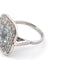 Bague 51 Bague - en or blanc avec aigue-marine et diamants 58 Facettes 103/26 H