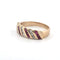 Bague 60 Bague en or jaune 18 ct avec rubis et diamants 58 Facettes 223/263 H SHD