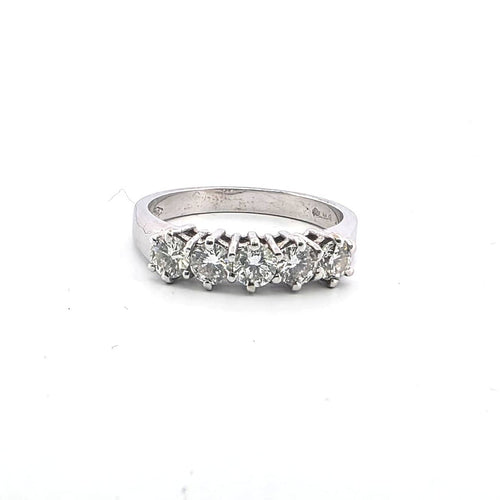 Bague 56 Bague verette - en or blanc 18 kt et diamants 58 Facettes 628/B