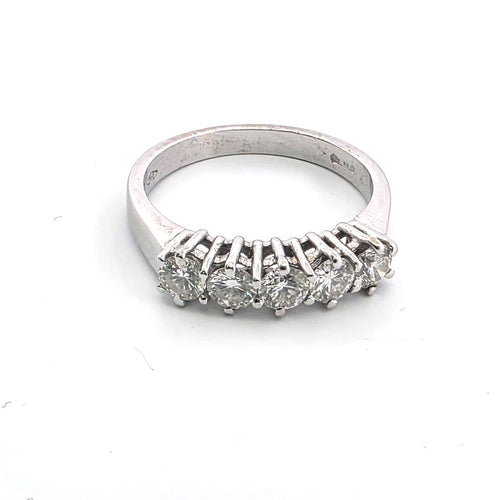 Bague 56 Bague verette - en or blanc 18 kt et diamants 58 Facettes 628/B