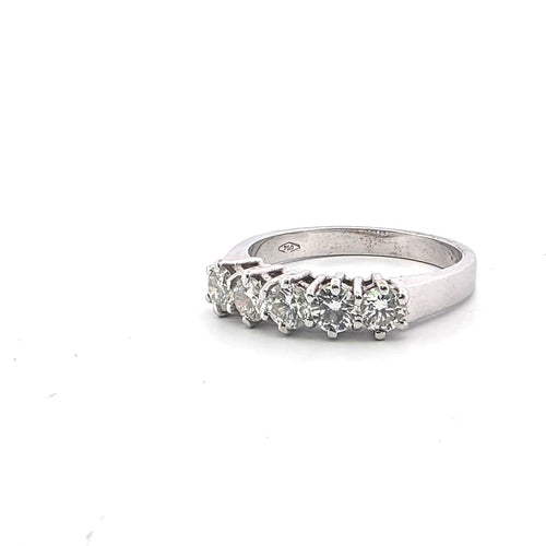 Bague 56 Bague verette - en or blanc 18 kt et diamants 58 Facettes 628/B