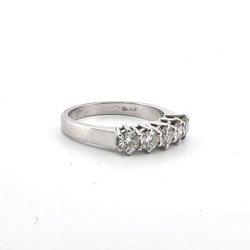 Bague 56 Bague verette - en or blanc 18 kt et diamants 58 Facettes 628/B